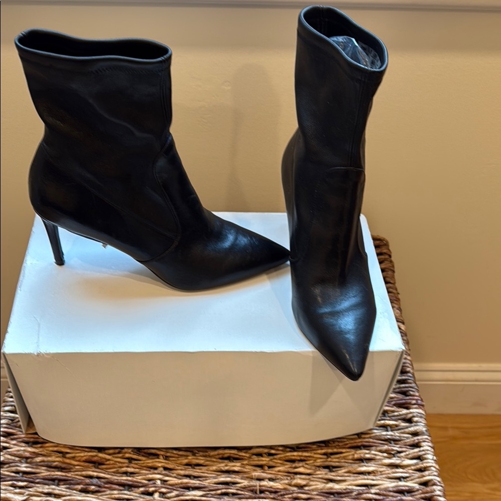 Stuart Weitzman Black Ankle Booties